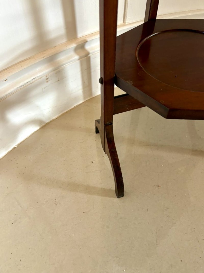 Antique Edwardian Mahogany Three-Tier Cake Stand